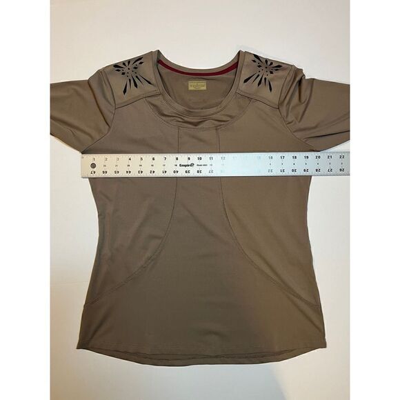 Catherine Malandrino Long Sleeve Athletic Top, Keyhole Back, Copper Size Large - Picture 4 of 7